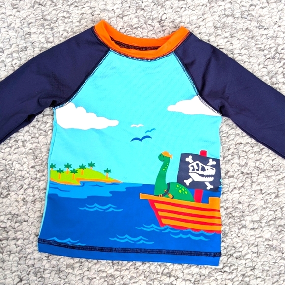 🎈NWOT Cat&Jack Baby (12 Months) Long Sleeve Rashguard Swim Beach Sun Top/Shirt - Picture 1 of 9